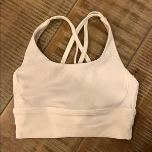White Lululemon sports bra